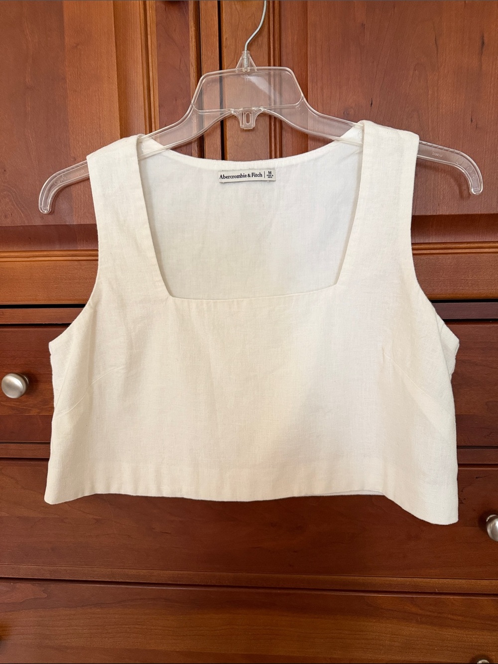 Abercrombie Linen Crop Top Size Medium